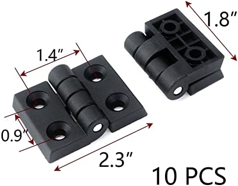 Pufguy מתקפל צירים ABS ציוני ניילון מתכווננים ציר סגירה עצמית מתכווננת 2 x2.4 | לדלת, ארגזי כלים, דלתות